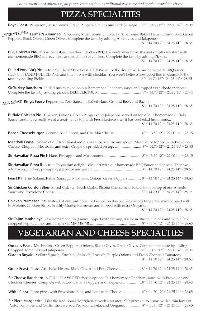 Sir Pizza of Bellevue Menu image 2